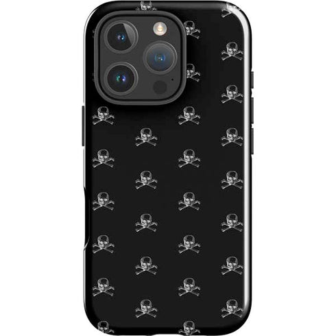 Alchemy Skull and Crossbone Pattern iPhone 16 Pro Impact Case